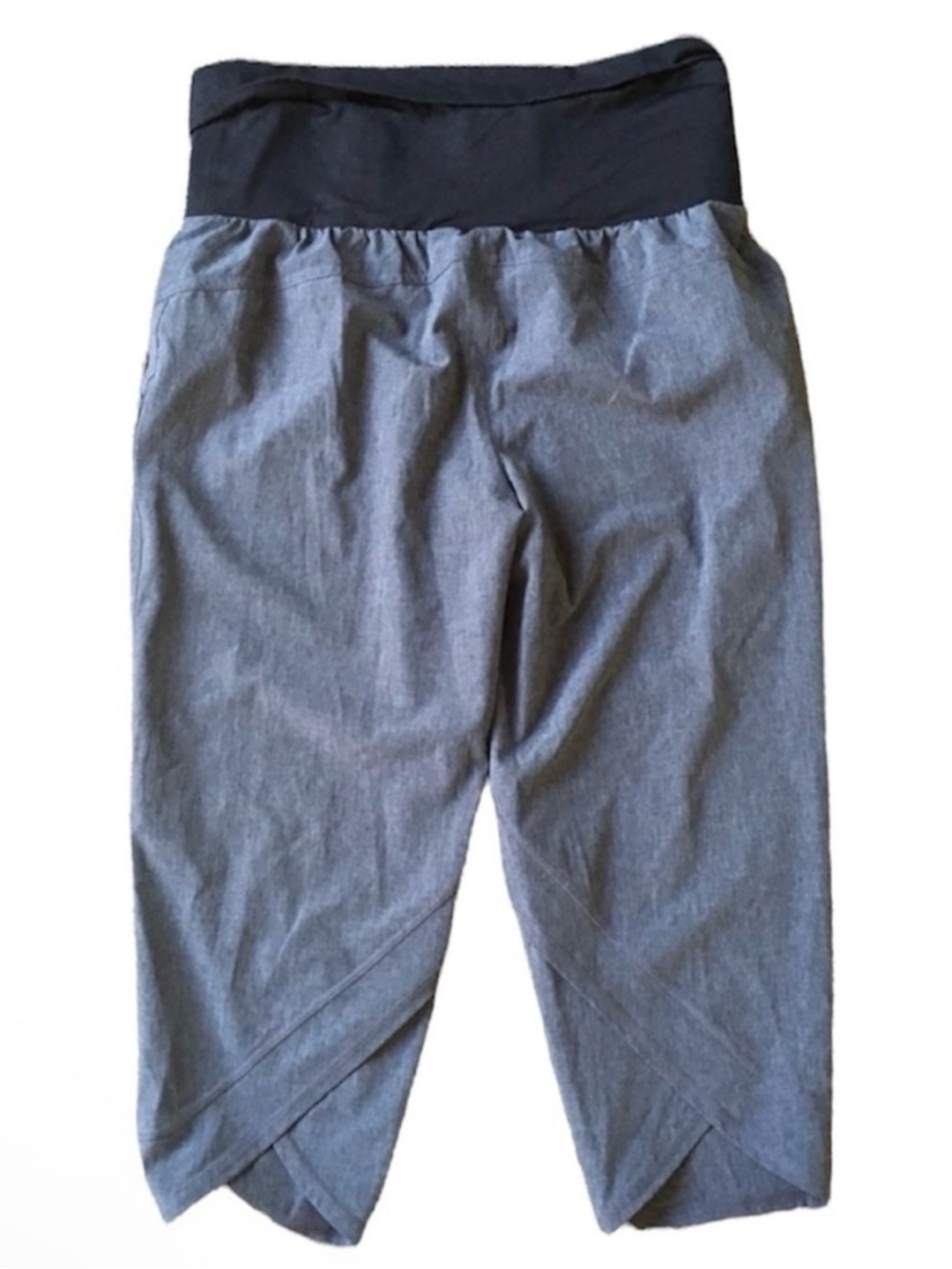 CALIA by Carrie Underwood Blue Capri Yoga Jumpsuit Pants with Black Waistband - Picture 5 of 8